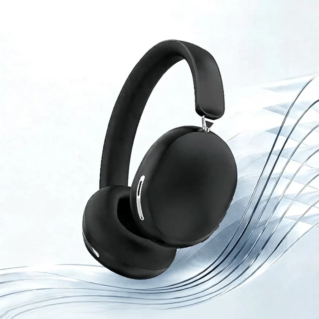 Căști wireless over-ear cu ANC și pernițe din piele proteică