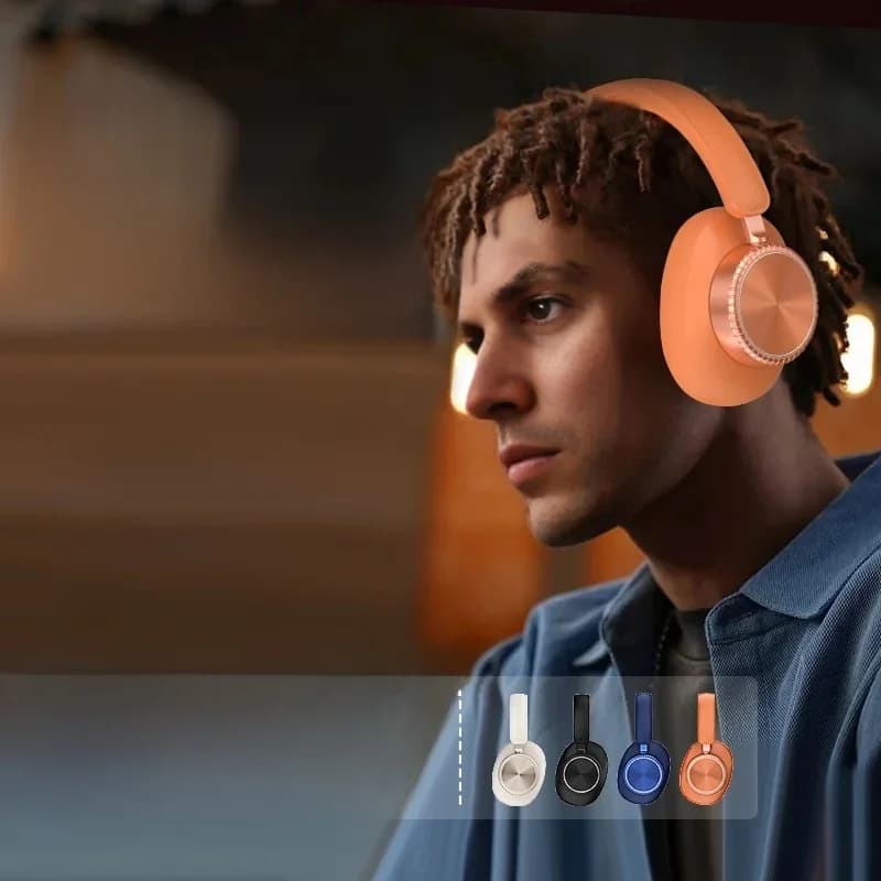 Căști Wireless Over-Ear cu Anulare Activă a Zgomotului și Baterie de 35H