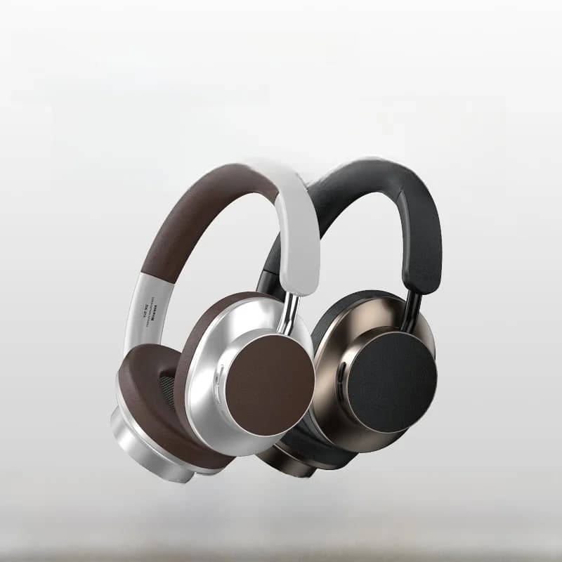 Căști Bluetooth retro over-ear cu radio FM și slot pentru card TF