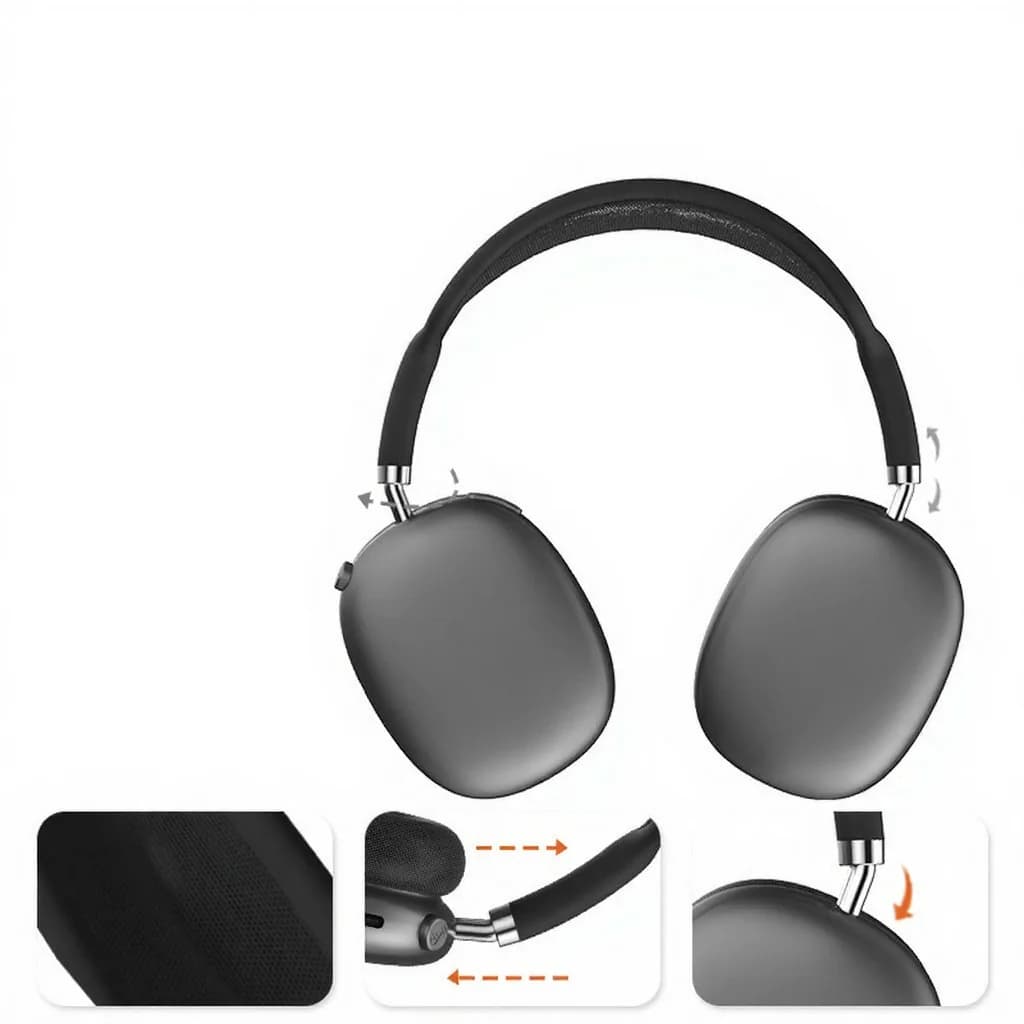 Căști wireless Bluetooth cu radio FM și slot pentru card TF
