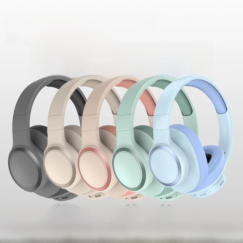 Căști wireless Bluetooth over-ear cu radio FM și slot pentru card TF