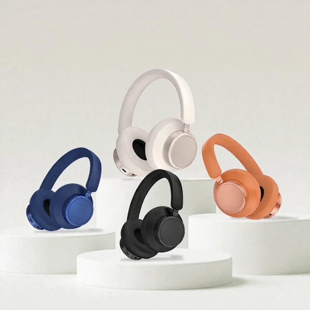Căști wireless Bluetooth over-ear cu anulare activă a zgomotului și microfon