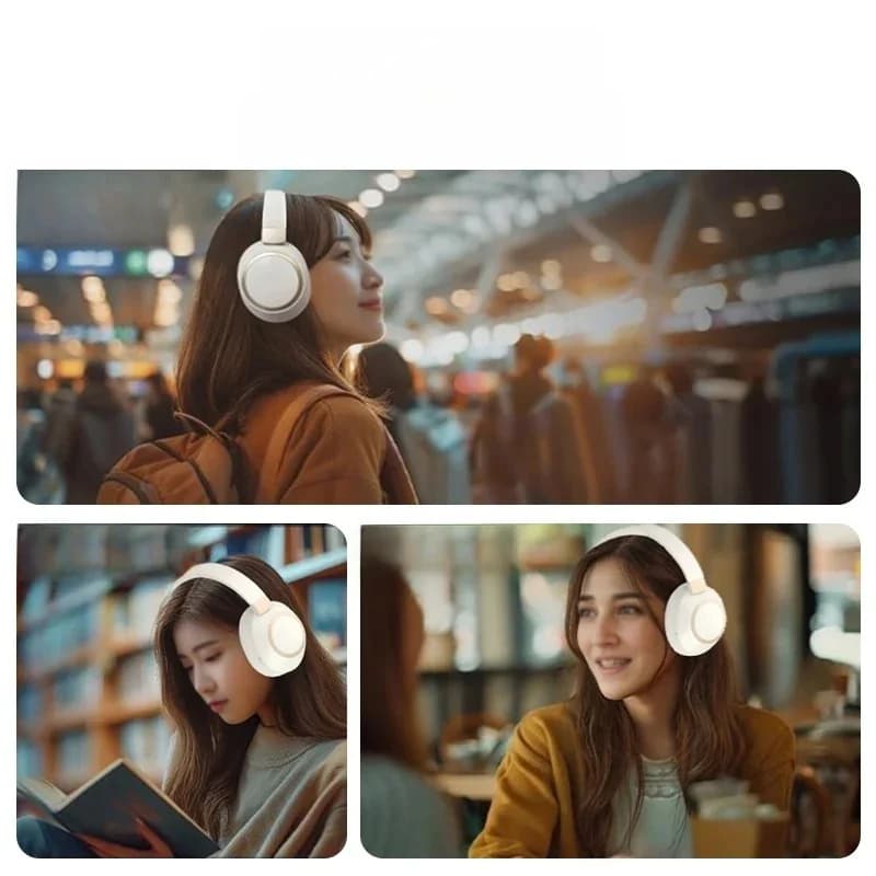 Căști Wireless Bluetooth Over-Ear Stereo cu Anulare Activă a Zgomotului