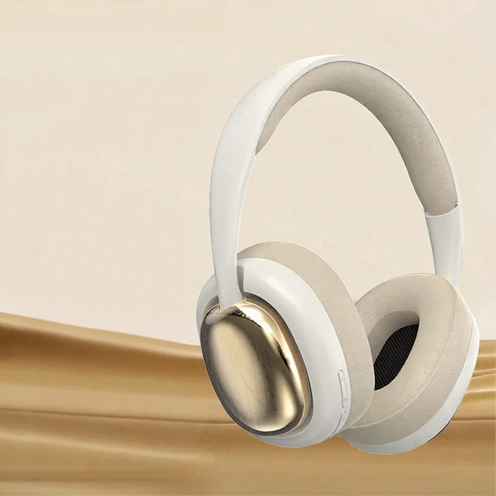 Căști wireless Bluetooth peste urechi cu radio FM și sunet stereo