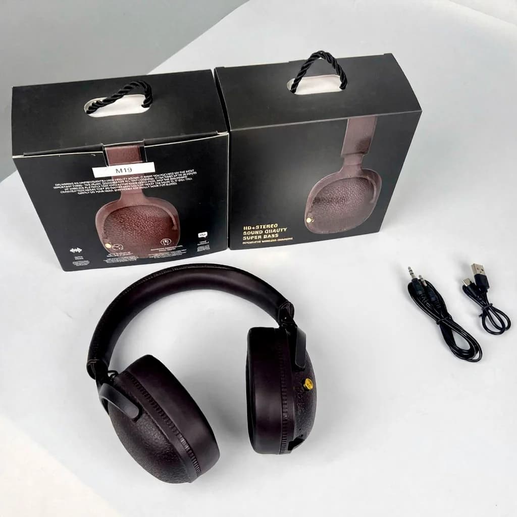 Căști Bluetooth retro over-ear wireless stereo cu microfon