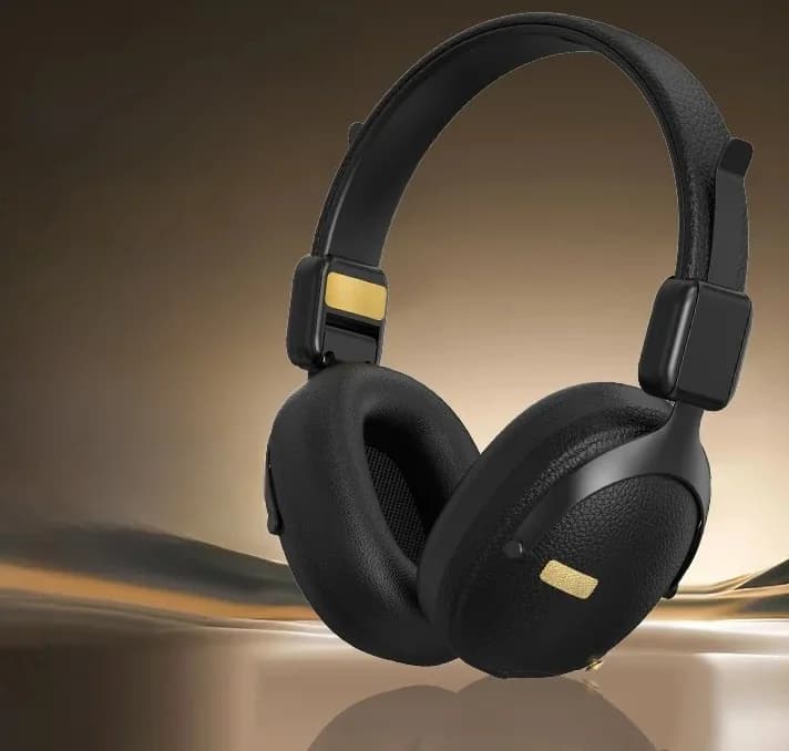 Căști wireless retro over-ear cu Bluetooth 5.4 și autonomie lungă