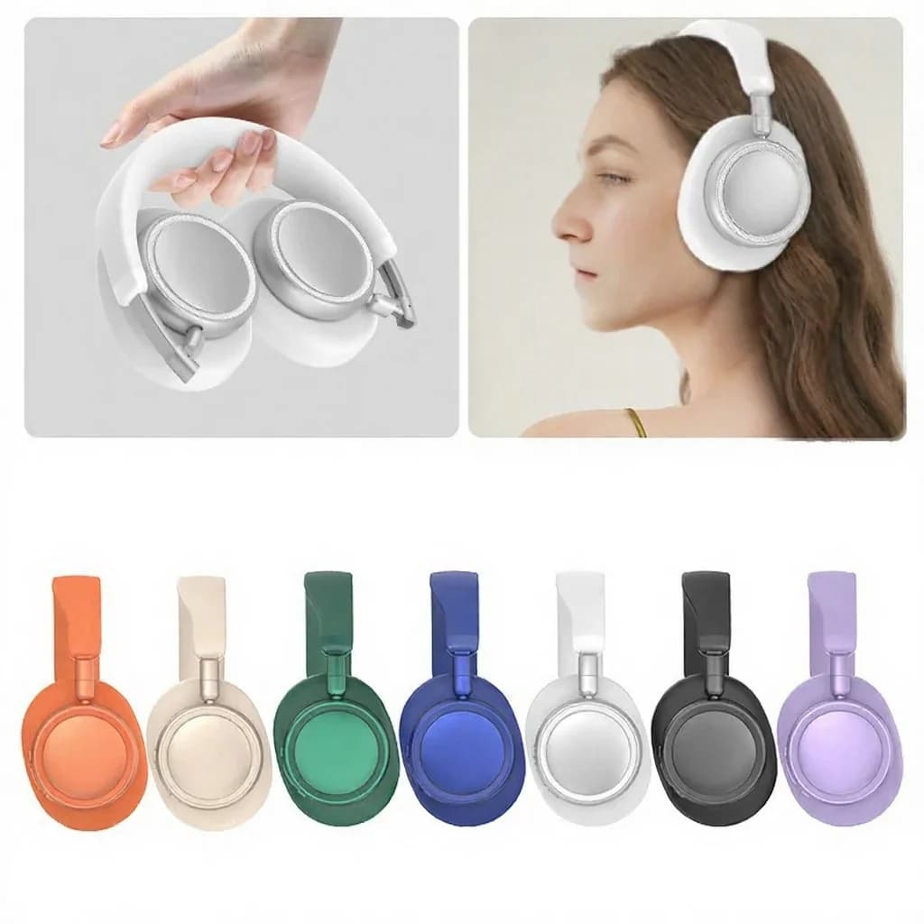 Căști wireless Bluetooth over-ear cu bas profund și încărcare Type-C