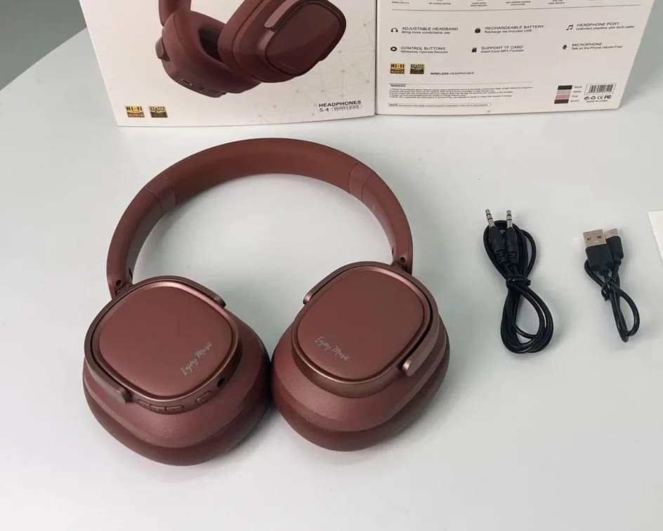 Căști Wireless Over-Ear Retro cu Anulare Activă a Zgomotului
