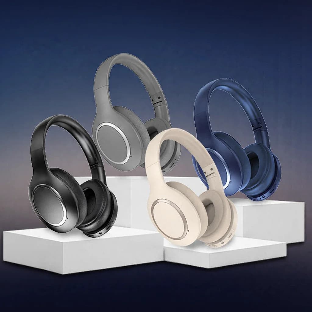 Căști Bluetooth over-ear cu anulare activă a zgomotului și autonomie lungă