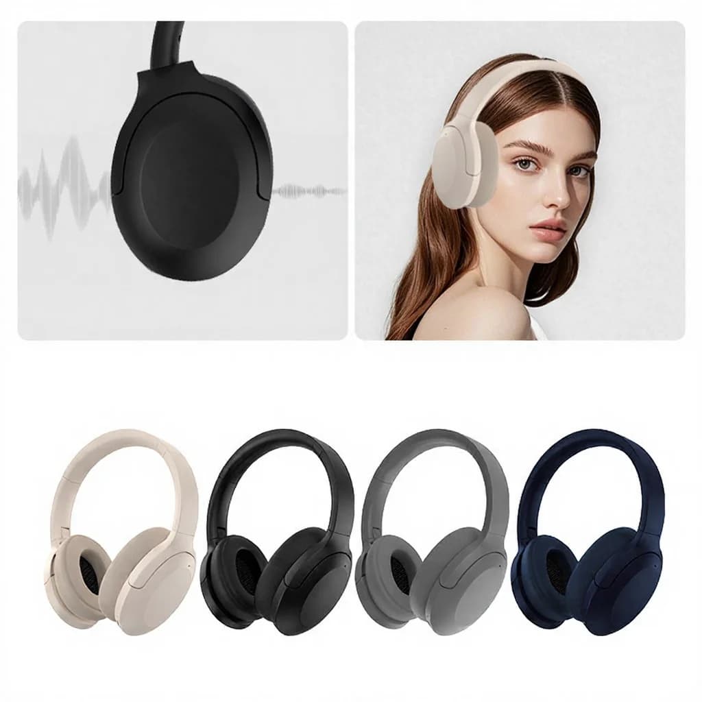 Căști Bluetooth Wireless Stereo Over-Ear cu Anulare Activă a Zgomotului