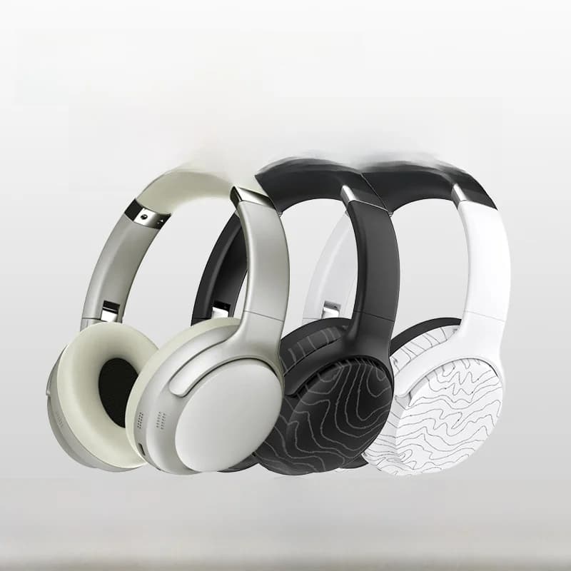 Căști Bluetooth wireless over-ear cu radio FM și reducere a zgomotului