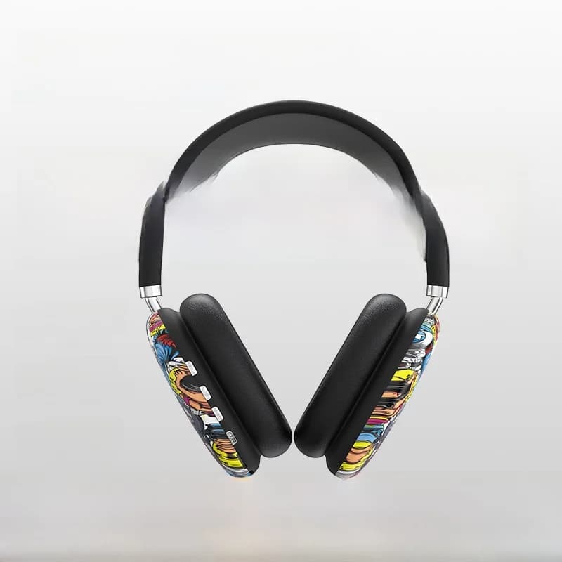 Căști wireless over-ear graffiti cu slot TF și AUX