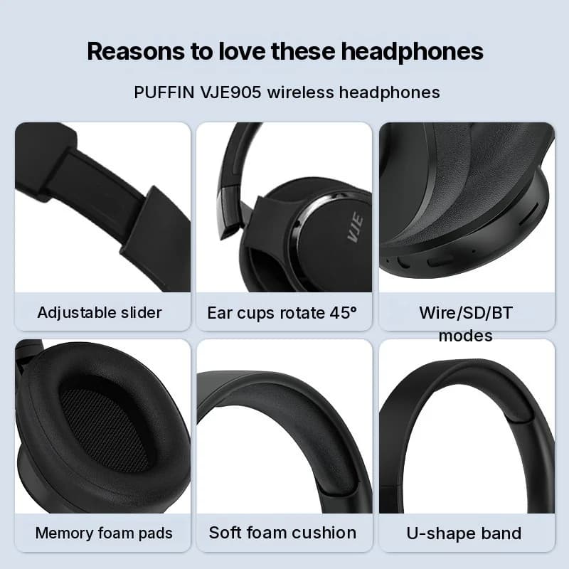 Căști wireless over-ear cu autonomie lungă și Bluetooth 5.4