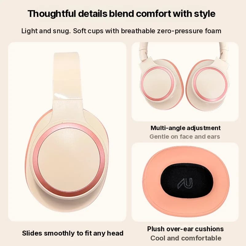 Căști wireless Bluetooth over-ear, autonomie lungă, pentru gaming