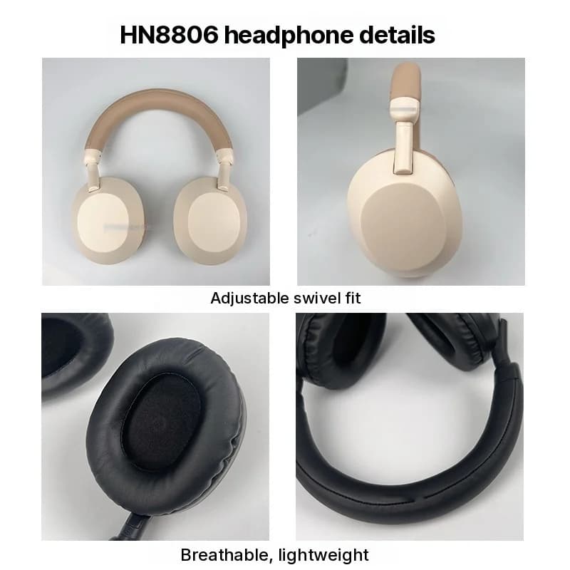 Căști wireless Bluetooth over-ear cu bass profund și microfon
