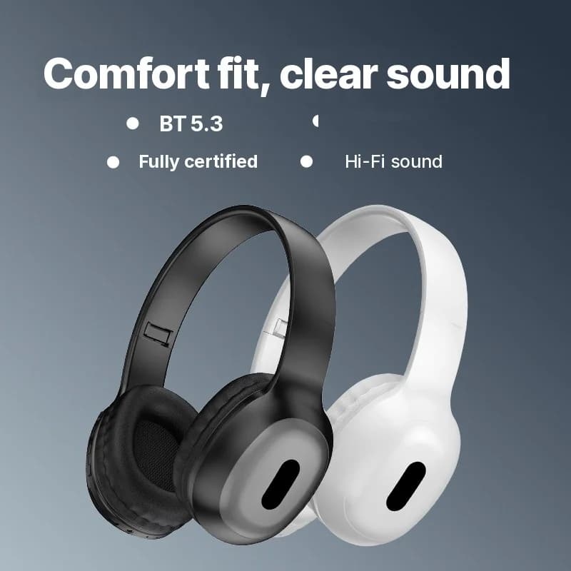 Căști Bluetooth over-ear cu slot pentru card TF și intrare AUX