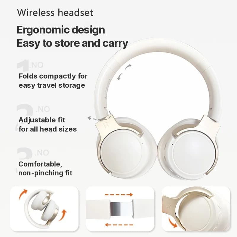 Căști Bluetooth Wireless Over-Ear cu Anulare Activă a Zgomotului