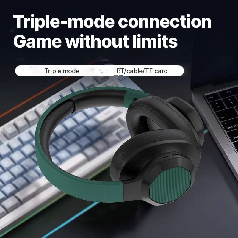 Căști Bluetooth over-ear cu radio FM și slot pentru card TF