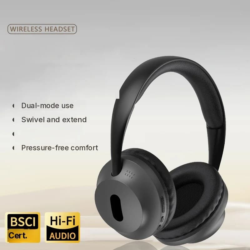 Căști wireless Bluetooth over-ear cu microfon și cablu audio 3.5mm