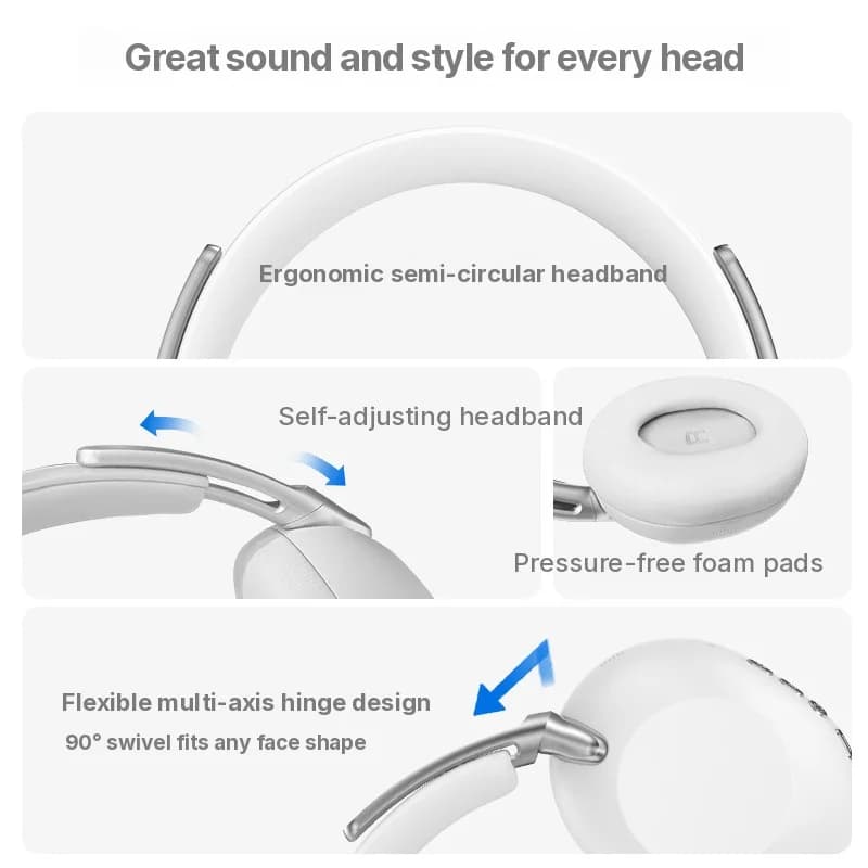 Căști wireless Bluetooth over-ear cu anulare activă a zgomotului