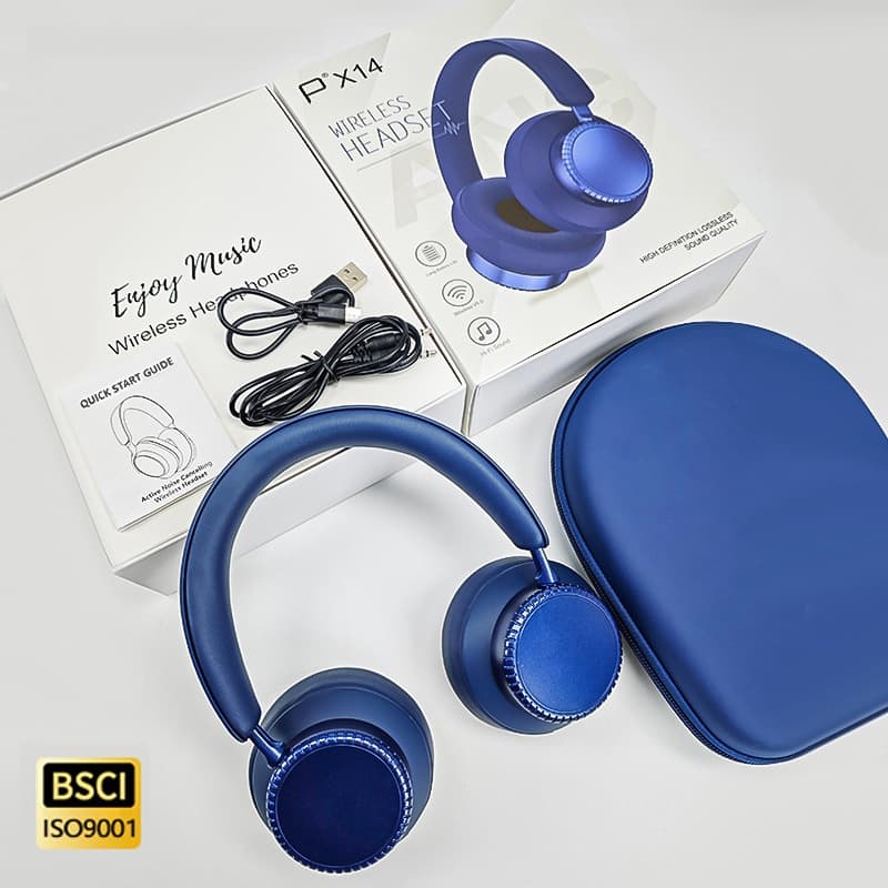 Căști Wireless Bluetooth Over-Ear cu Anulare Activă a Zgomotului și Microfon