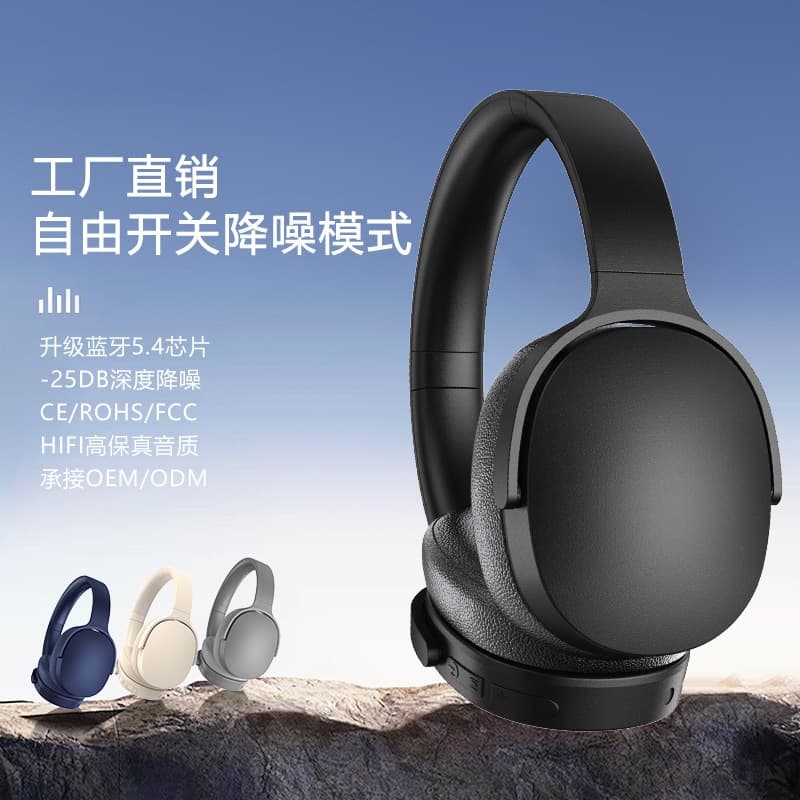 Căști Wireless Bluetooth Over-Ear cu Anulare Activă a Zgomotului și Autonomie Lungă